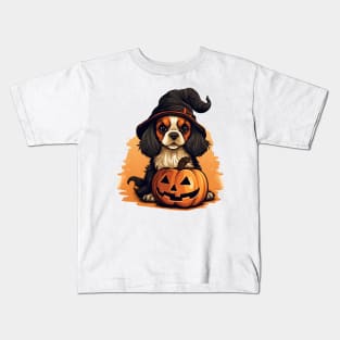 Halloween Cavalier King Charles Spaniel Dog #2 Kids T-Shirt